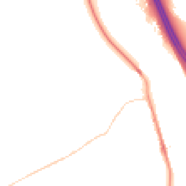 Night-time road noise heatmap for S9 1QA