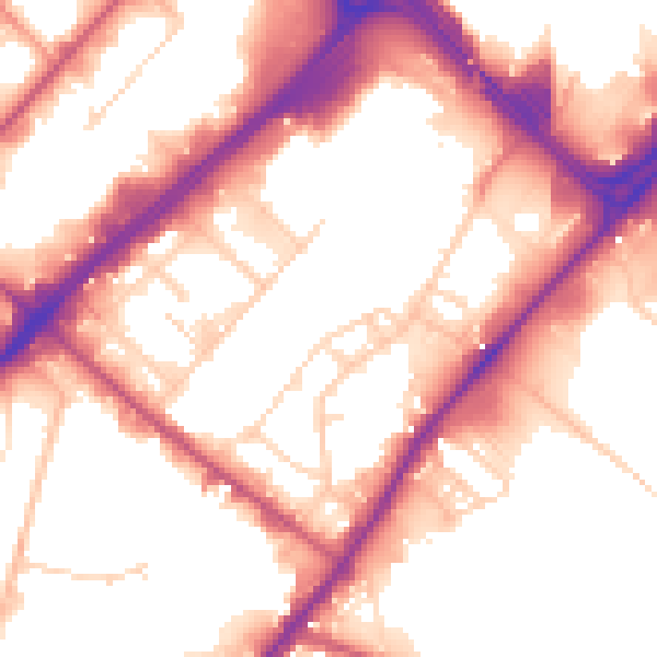 Daytime road noise heatmap for S9 2PU