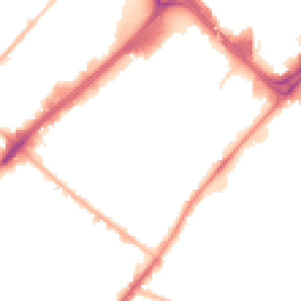 Night-time road noise heatmap for S9 2PU