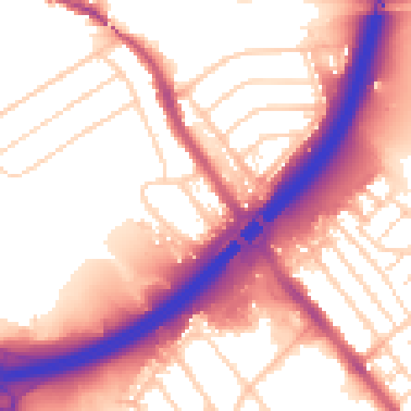 Daytime road noise heatmap for S9 4BA