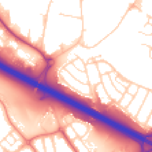 Daytime road noise heatmap for S9 4GY