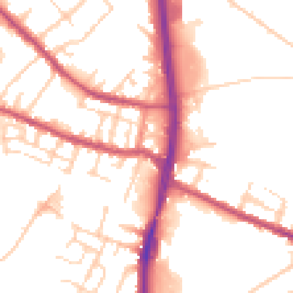 Daytime road noise heatmap for S9 5HP
