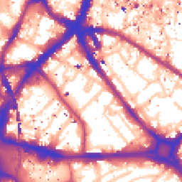 Daytime road noise heatmap for SE1 4JB