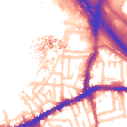 Daytime road noise heatmap for SE10 0AE