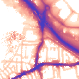 Daytime road noise heatmap for SE10 0AR