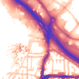 Daytime road noise heatmap for SE10 0AT