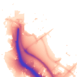 Daytime road noise heatmap for SE10 0AY