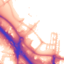 Daytime road noise heatmap for SE10 0BS