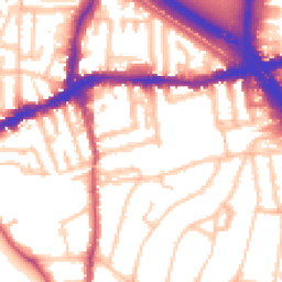 Daytime road noise heatmap for SE10 0DE