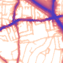 Daytime road noise heatmap for SE10 0DJ