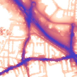 Daytime road noise heatmap for SE10 0JP