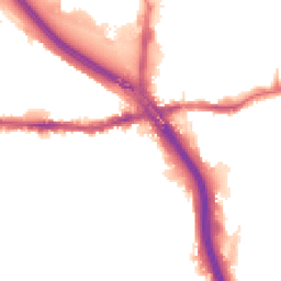 Night-time road noise heatmap for SE10 0LG