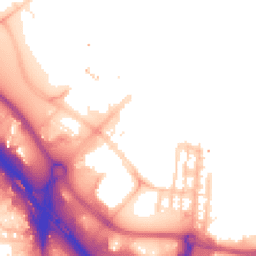 Daytime road noise heatmap for SE10 0QU