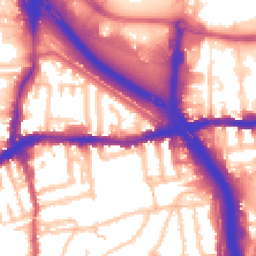 Daytime road noise heatmap for SE10 0RP