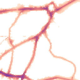 Night-time road noise heatmap for SE10 8EB
