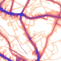 Daytime road noise heatmap for SE10 8HF