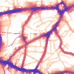 Daytime road noise heatmap for SE10 8JA