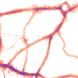 Night-time road noise heatmap for SE10 8JA