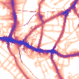 Daytime road noise heatmap for SE10 8JS