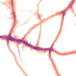 Night-time road noise heatmap for SE10 8JS