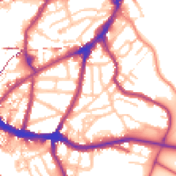 Daytime road noise heatmap for SE10 8NR