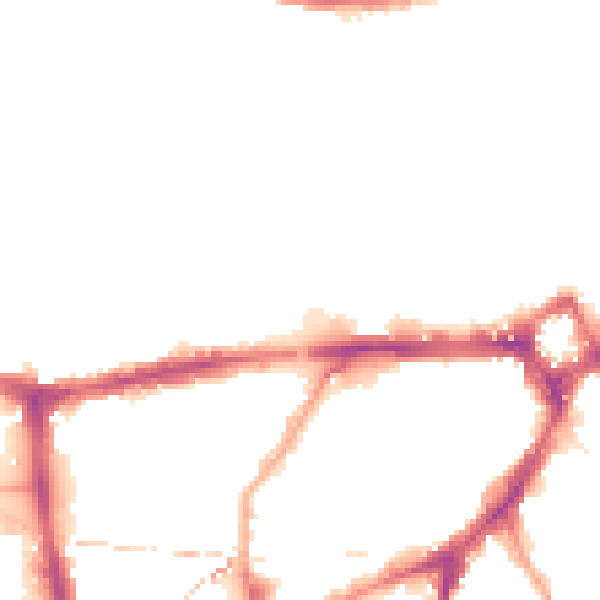 Night-time road noise heatmap for SE10 9FF