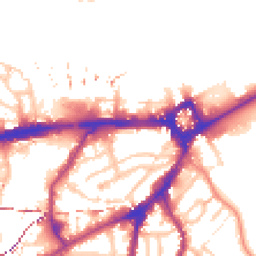 Daytime road noise heatmap for SE10 9FU