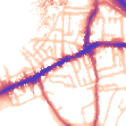 Daytime road noise heatmap for SE10 9TZ