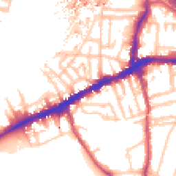 Daytime road noise heatmap for SE10 9UA