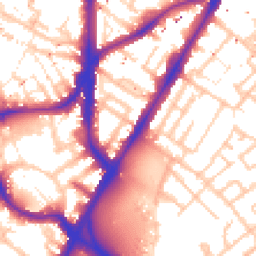 Daytime road noise heatmap for SE11 4AB