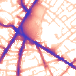 Daytime road noise heatmap for SE11 4BY