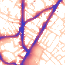 Daytime road noise heatmap for SE11 4DW