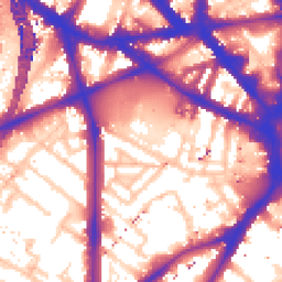 Daytime road noise heatmap for SE11 4TU