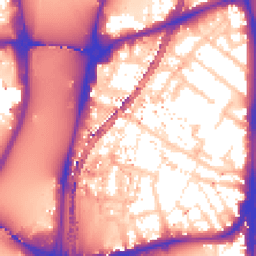 Daytime road noise heatmap for SE11 5JT