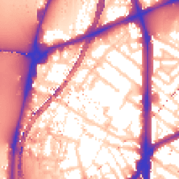 Daytime road noise heatmap for SE11 6PU