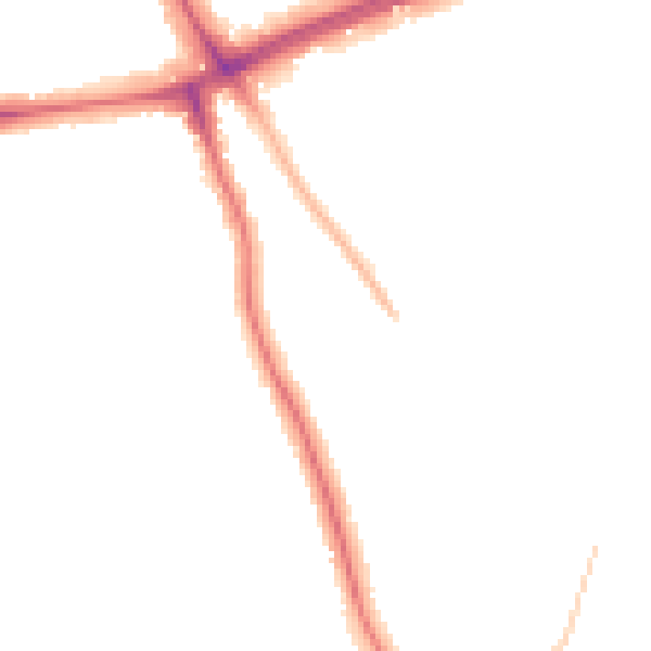 Night-time road noise heatmap for SE12 0JB