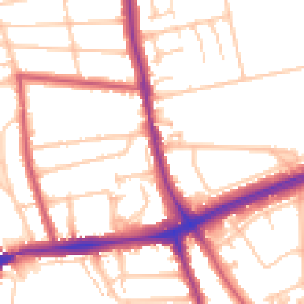 Daytime road noise heatmap for SE12 0SX