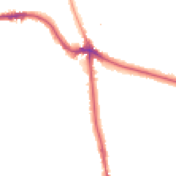 Night-time road noise heatmap for SE12 8NY