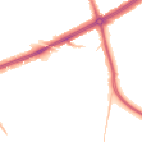 Night-time road noise heatmap for SE12 9EE