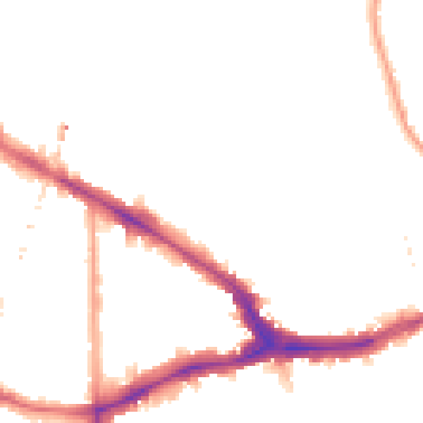 Night-time road noise heatmap for SE14 5BB