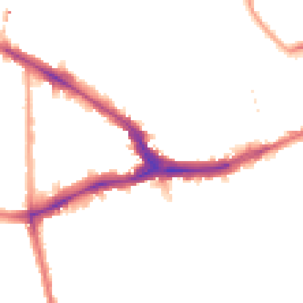 Night-time road noise heatmap for SE14 5DG