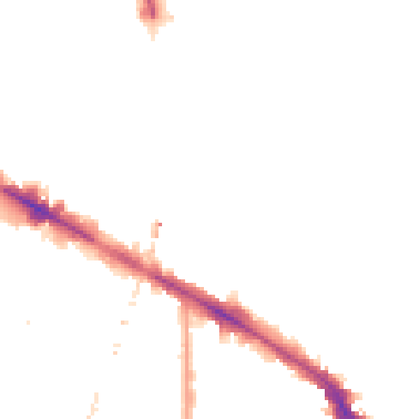 Night-time road noise heatmap for SE14 5DN