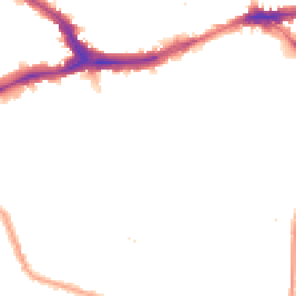 Night-time road noise heatmap for SE14 5NS
