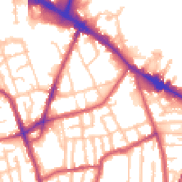 Daytime road noise heatmap for SE15 1BB