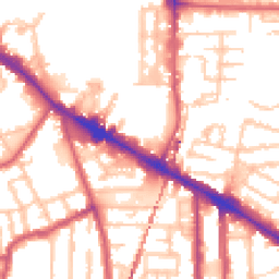 Daytime road noise heatmap for SE15 1DS