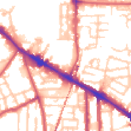 Daytime road noise heatmap for SE15 1EA