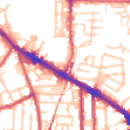 Daytime road noise heatmap for SE15 1EJ