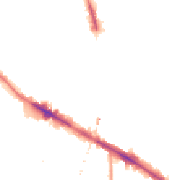 Night-time road noise heatmap for SE15 1EQ