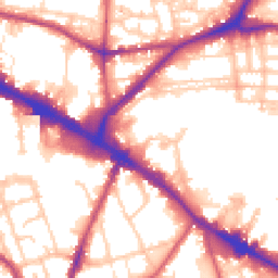 Daytime road noise heatmap for SE15 1LB