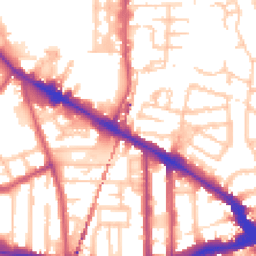 Daytime road noise heatmap for SE15 1NL